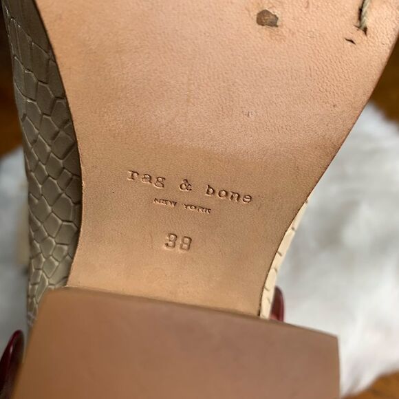 Rag & Bone Harrow Beige Leather Boots - Picture 6 of 12